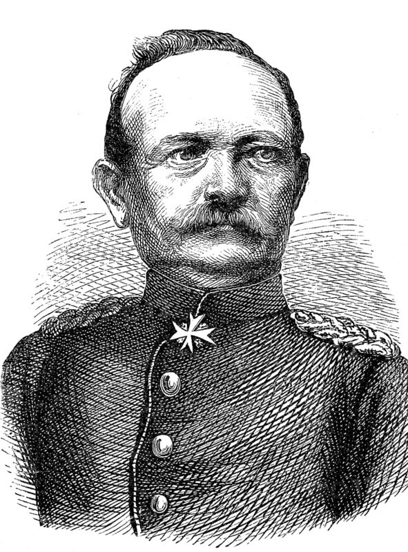 Eduard Friedrich Karl von Fransecky, spelling Franscky, 16 November 1807, 21 May 189, was a Prussian General of the Infantry, Historical, digital reproduction of an original from the 19th century