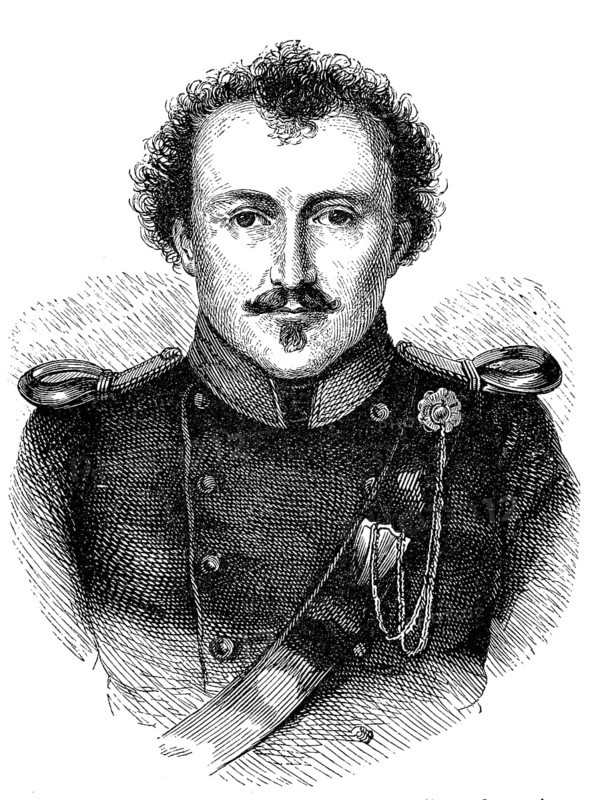 Baron Friedrich Heinrich Karl de la Motte Fouqué, Pellegrin and A.L.T. Fran, 12 February 1777, 23 January 1843, was one of the first German Romantic poets, Historical, digital reproduction of an original from the 19th century