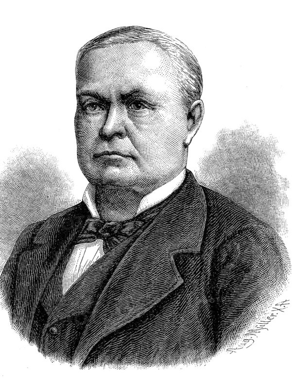 Ernst Kuno Berthold fisherman, 23 July 1824, 5 July 1907, a German philosopher and follower of Neo-Kantianism, also known as a historian of philosophy, Historical, digital reproduction of an original from the 19th century