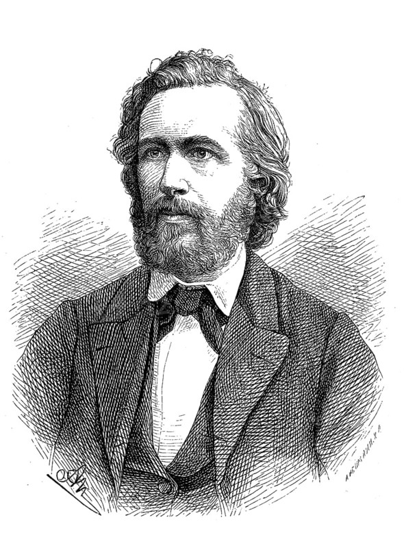 Ernst Heinrich Philipp August Haeckel, 16 February 1834, 9 August 1919, a German physician, zoologist, philosopher, draughtsman and freethinker, who from the 1860s onwards developed the ideas of Charles Darwin into a special theory of descent, Historical, digital reproduction of an original from the 19th century