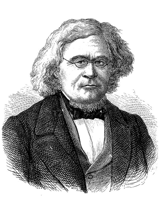 Peter Andreas Hansen, 8 December 1795, 28 March 1874, was a German astronomer and geodesist, Historical, digital reproduction of an original from the 19th century