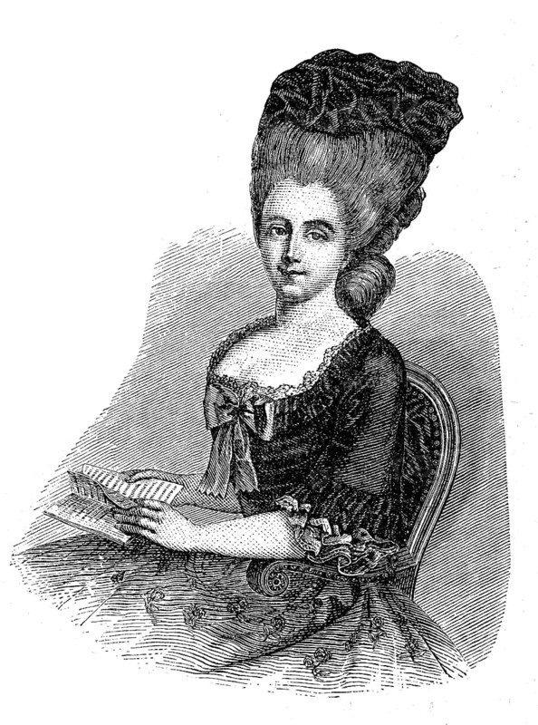 Maria Antonia von Branconi, née von Elsener, 27 October 1746, 7 July 1793, mistress of Hereditary Prince Karl Wilhelm Ferdinand of Brunswick, friend of Johann Wolfgang von Goethe, Historical, digital reproduction of an original from the 19th century