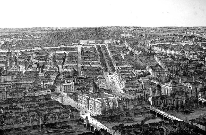 View of Berlin, Germany, in 1890, Historical, digital reproduction of an original from the 19th century, Europe