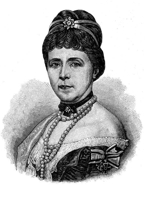 Princess Augusta Marie Luise Katharina of Saxe-Weimar-Eisenach, 30 September 1811, 7 January 1890, as woman of Emperor Wilhelm I German Empress and Queen of Prussia, Historical, digital reproduction of an original from the 19th century