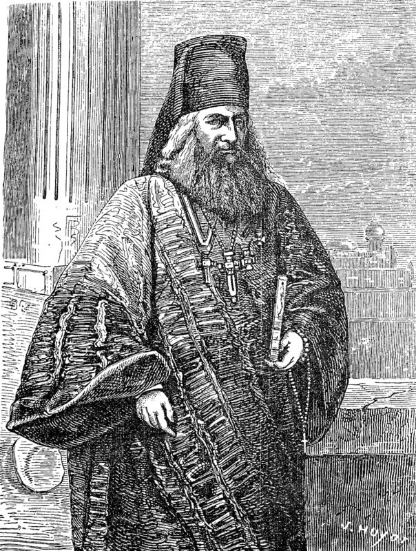 Archimandrite, Head of a monastery, here on Mount Athos, Greece / Archimandrite, Vorsteher eines Klosters, hier auf dem Berg Athos, Griechenland, Historisch, historical, digital reproduction of an original from the 19th century
