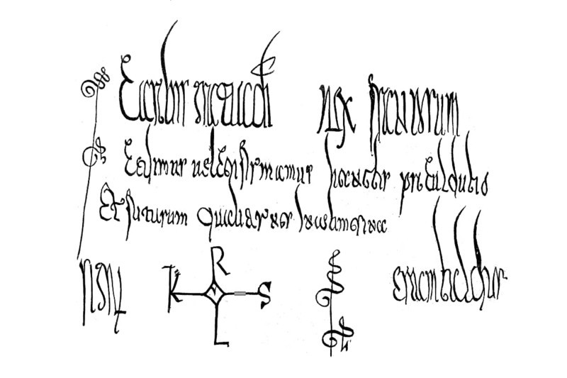 Manuscript of Charlemagne, around 783 AD, historical, digital reproduction of an original from the 19th century