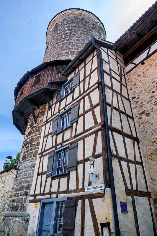 Thieves' Tower, Upper Town Wall, Isny, Baden-Württemberg, Germany, Europe