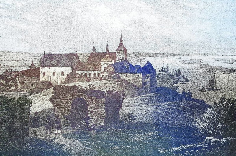 Historical view, 19th century, of the town of Graudenz, formerly Prussia, Germany, today Grudziadz, Poland, digitally restored reproduction from a 19th century original, Record date not stated, Europe