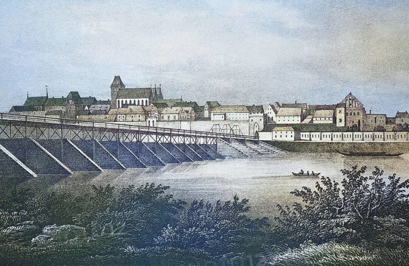 Historical view, 19th century, of the city of Thorn, formerly Prussia, Germany, today Torun, Poland, digitally restored reproduction from a 19th century original, Record date not stated, Europe