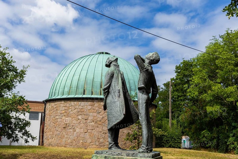 The public observatory Adolph Diesterweg or Sternwarte Radebeul is an observatory and planetarium operated by the Saxon town of Radebeul. Bronze sculpture The stargazers in front of the observatory Adolph Diesterweg Radebeul, by Walter Howard, Radebeul, Radebeul, Saxony, Germany, Europe