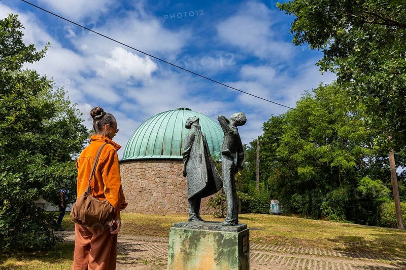 The public observatory Adolph Diesterweg or Sternwarte Radebeul is an observatory and planetarium operated by the Saxon town of Radebeul. Bronze sculpture The stargazers in front of the observatory Adolph Diesterweg Radebeul, by Walter Howard, Radebeul, Radebeul, Saxony, Germany, Europe
