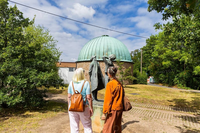 The public observatory Adolph Diesterweg or Sternwarte Radebeul is an observatory and planetarium operated by the Saxon town of Radebeul. Bronze sculpture The stargazers in front of the observatory Adolph Diesterweg Radebeul, by Walter Howard, Radebeul, Radebeul, Saxony, Germany, Europe