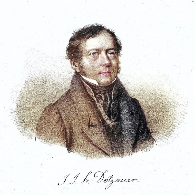 Justus Johann Friedrich Dotzauer (born 20 January 1783 in Häselrieth near Hildburghausen, died 6 March 1860 in Dresden) was a German cellist and composer, Historic, digitally restored reproduction from a 19th century original, Record date not stated