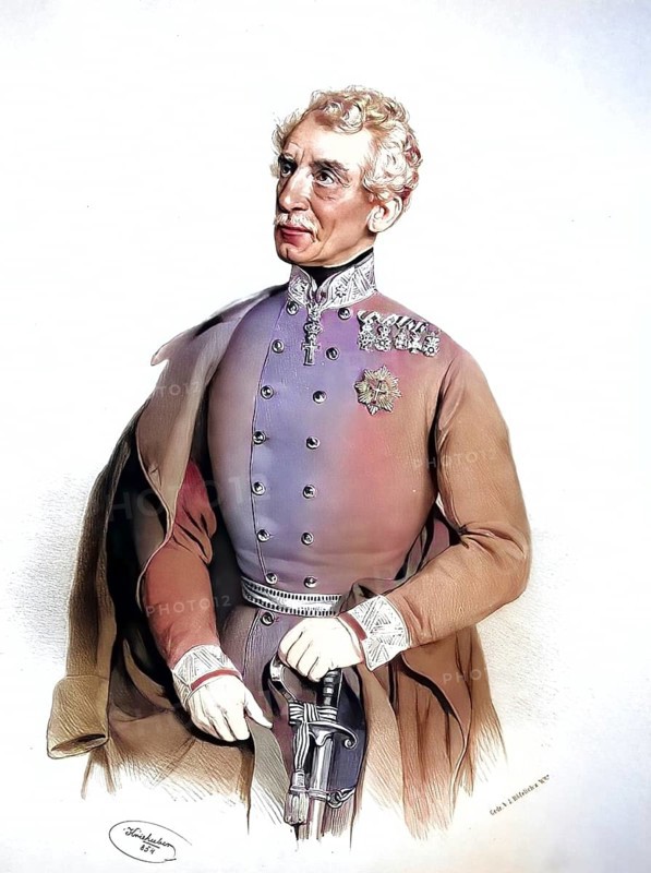 Joseph Zocchi von Morecci (born 25 July 1787 in Prague, died 3 January 1880 in Bockenheim near Frankfurt am Main) was a noble Austrian Major General, Historical, digitally restored reproduction from a 19th century original, Record date not stated