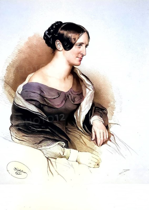 Johanna von Bischoff, née Kuh, (1798-1891), woman of the supreme field physician Dr Ignaz Rudolf Bischoff, Historical, digitally restored reproduction from a 19th century original, Record date not stated