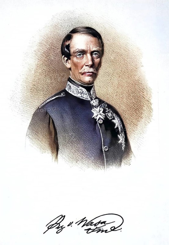 Gustav of Holstein-Gottorp, Prince of Sweden, from 1829 Gustav Prince of Wasa (born 9 November 1799 in Stockholm, Sweden, died 4 August 1877 in Pillnitz) was an exiled Swedish prince and Austrian field marshal lieutenant, Historical, digitally restored reproduction from a 19th century original, Record date not stated, Europe