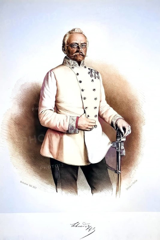 Franz Schneider von Dillenburg (born 8 May 1799, died 6 February 1879 in Teplitz) was an Austrian Imperial and Royal Major General and member of the Imperial Elisabeth Theresa Military Foundation, Historical, digitally restored reproduction from a 19th century original, Record date not stated