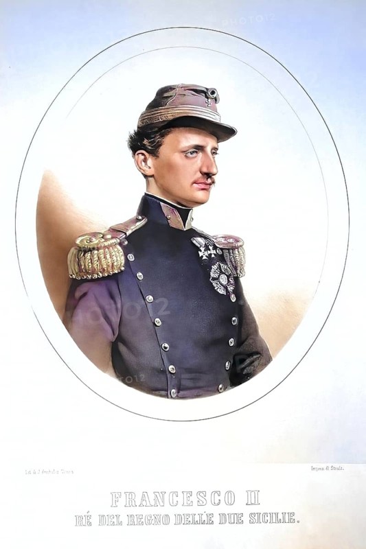 Francis II (Sicily), 1836-1894, last king of both Sicilies, Historical, digitally restored reproduction from a 19th century original, Record date not stated