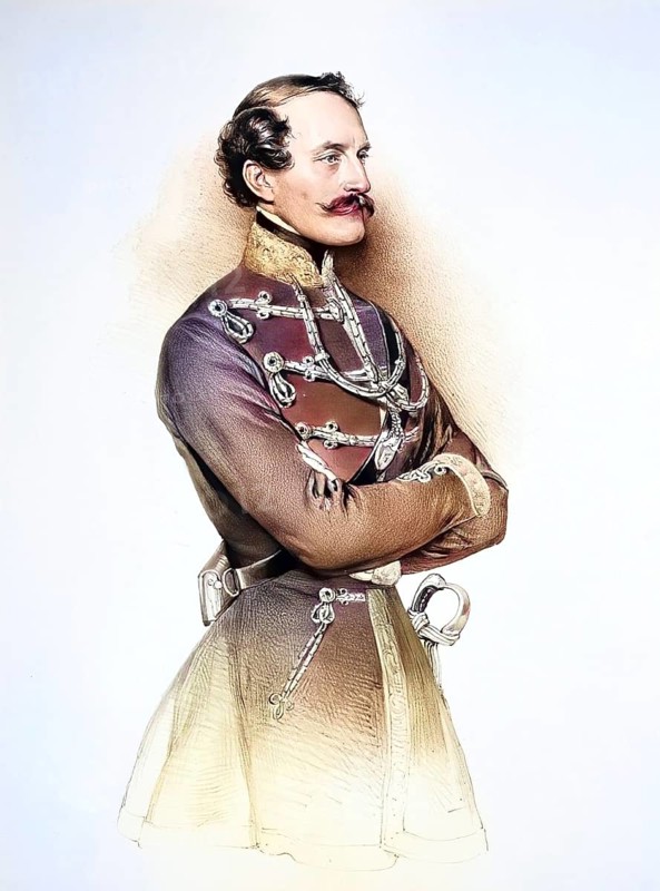 Ferdinand Freiherr von Langenau (born 8 February 1818 in Linz, died 19 January 1881 in Vienna) was an Austrian ambassador and cavalry general, Historical, digitally restored reproduction from a 19th century original, Record date not stated