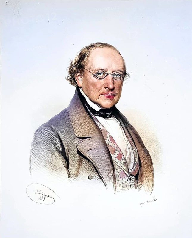 Ferdinand Joseph Johann (Freiherr) von Thinnfeld (born 24 April 1793 in Graz, died 8 April 1868 at Thinnfeld Castle, Deutschfeistritz) was an Austrian politician and industrialist, Historical, digitally restored reproduction from a 19th century original, Record date not stated