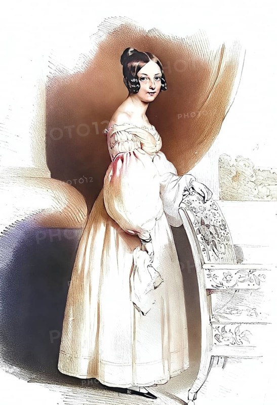Claudine Countess Rhedey of Kis-Rhede (born 21 September 1812 in Erdoszentgyörgy, died 1 October 1841 in Pettau), from 1835 Countess of Hohenstein, was a Hungarian noblewoman and the grandmother of the British Queen and Empress of India, Maria of Teck, Historical, digitally restored reproduction from a 19th century original, Record date not stated