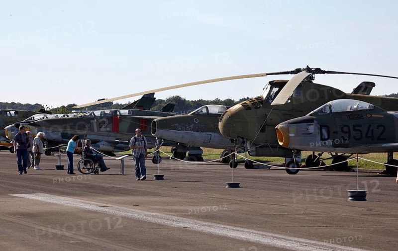 Berlin, 19.09.2009, Fighter jets and helicopters can be seen on the tarmac of the Bundeswehr Air Force Museum in Berlin Gatow, Berlin, Germany, Europe