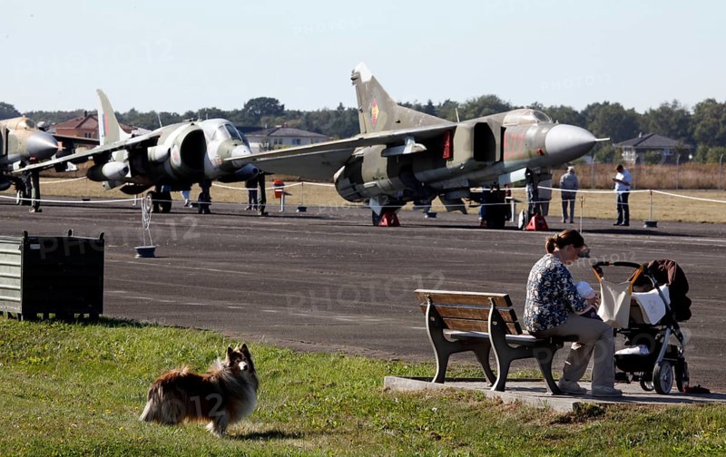 Berlin, 19.09.2009, Fighter jets can be seen on the tarmac of the Bundeswehr Air Force Museum in Berlin Gatow, Berlin, Germany, Europe