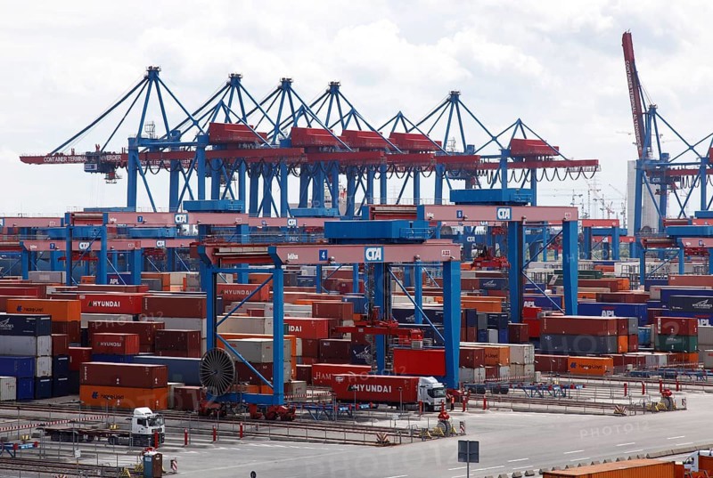 Hamburg, 19 June 2009, Container Terminal Altenwerder, Hamburger Hafen und Logistik AG, HHLA, Hamburg, Germany, Europe