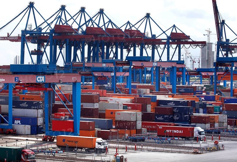 Hamburg, 19 June 2009, Container Terminal Altenwerder, Hamburger Hafen und Logistik AG, HHLA, Hamburg, Germany, Europe