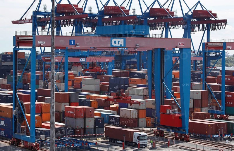 Hamburg, 19 June 2009, Container Terminal Altenwerder, Hamburger Hafen und Logistik AG, HHLA, Hamburg, Germany, Europe