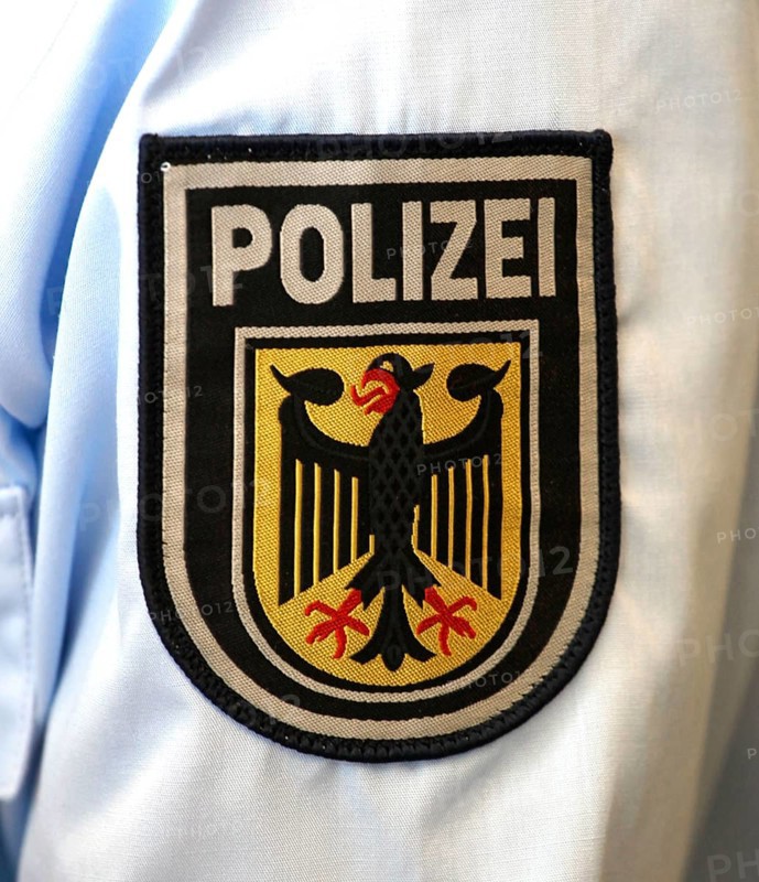 Potsdam, 12.06.2009, Logo of the Federal Police on a uniform, Potsdam, Germany, Europe
