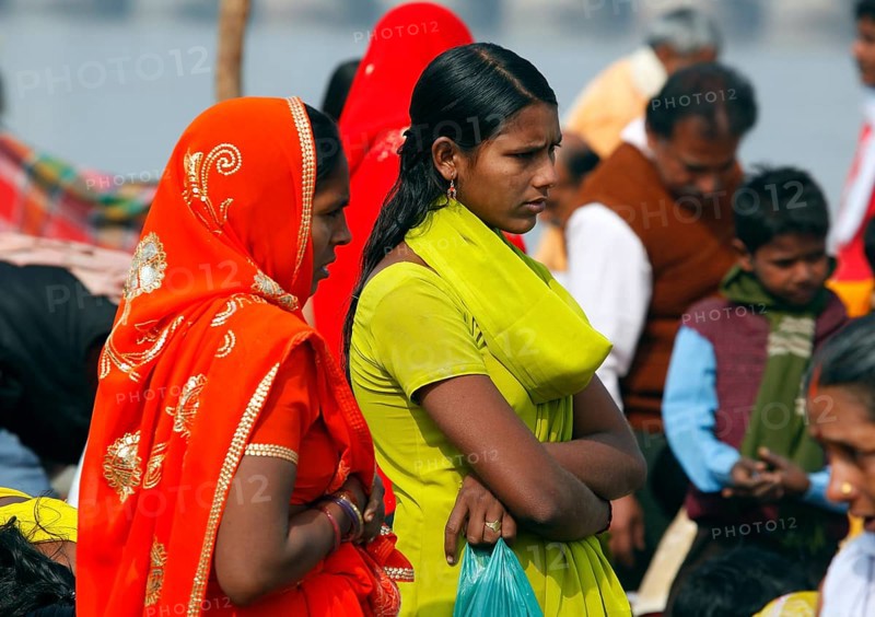 Allahabad, India, 20.01.2010, Hindus gather for the Magh Mela in Allahabad to take a holy dip at the Sangam, the confluence of the Ganges, Yamuna and Saraswati rivers, Asia