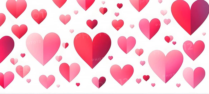 Abstract minimalist love themed wallpaper illustration, AI generated