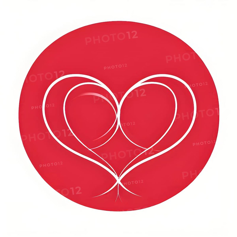 Abstract minimalist love themed wallpaper illustration, AI generated