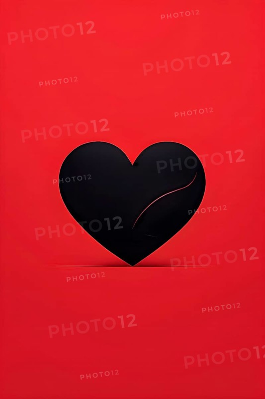 Abstract minimalist love themed wallpaper illustration, AI generated