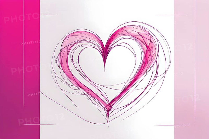 Abstract minimalist love themed wallpaper illustration, AI generated