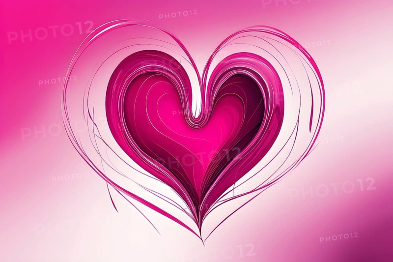 Abstract minimalist love themed wallpaper illustration, AI generated