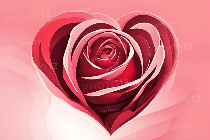 Abstract minimalist love themed wallpaper illustration, AI generated