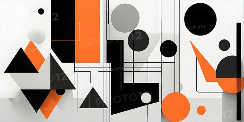 Minimalist wallpaper illustration depicting visual language for innovation, AI generated