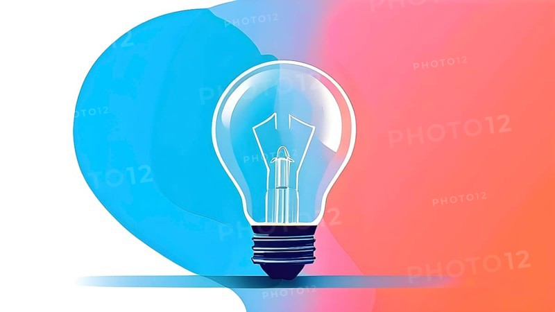 Minimalist wallpaper illustration depicting visual language for innovation, AI generated