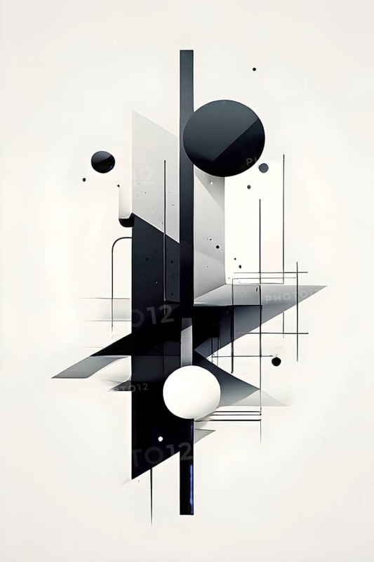Minimalist wallpaper illustration depicting visual language for innovation, AI generated