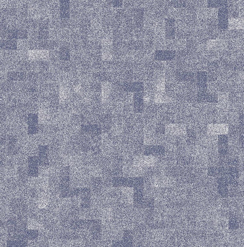 An abstract mosaic pattern with pixelated purple and white squares creating a textured appearance