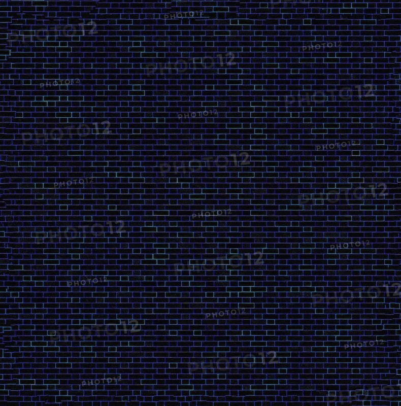Dark blue brick wall with a consistent pattern, showing a structured and textured appearance