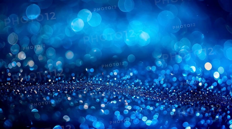 Vivid abstract image featuring a sea of blue bokeh lights creating a dynamic and vibrant atmosphere, AI generated