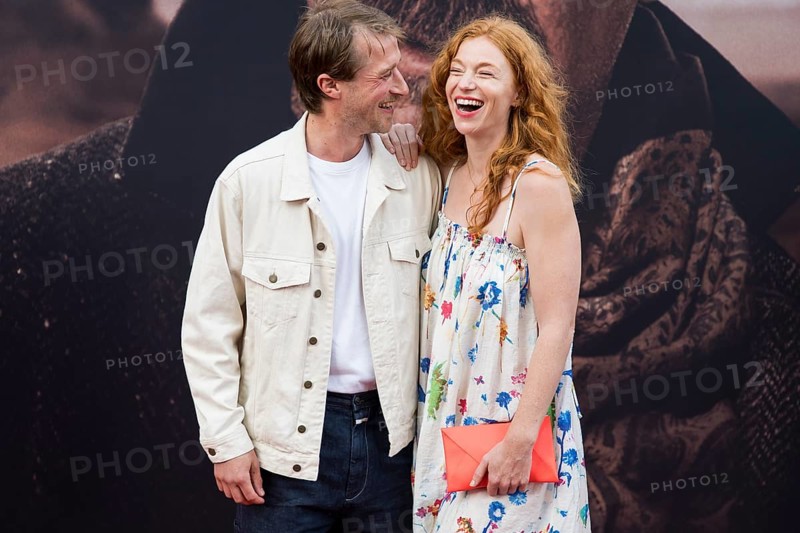 Max Montgomery and Marleen Lohse at the premiere of Horizon in Berlin's Zoo Palast on 04/08/2024