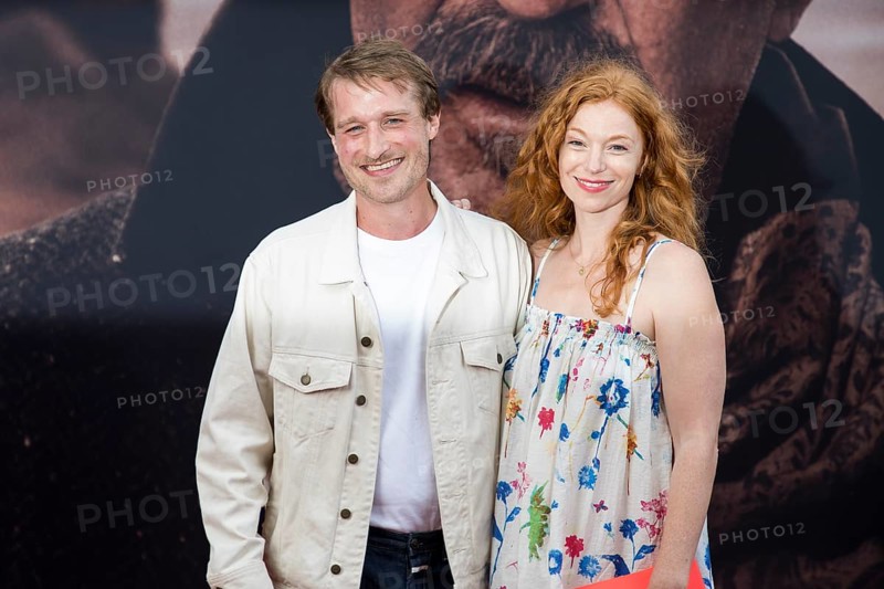 Max Montgomery and Marleen Lohse at the premiere of Horizon in Berlin's Zoo Palast on 04/08/2024