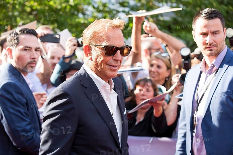 Kevin Costner signs autographs at the premiere of Horizon at Berlin's Zoo Palast on 04/08/2024