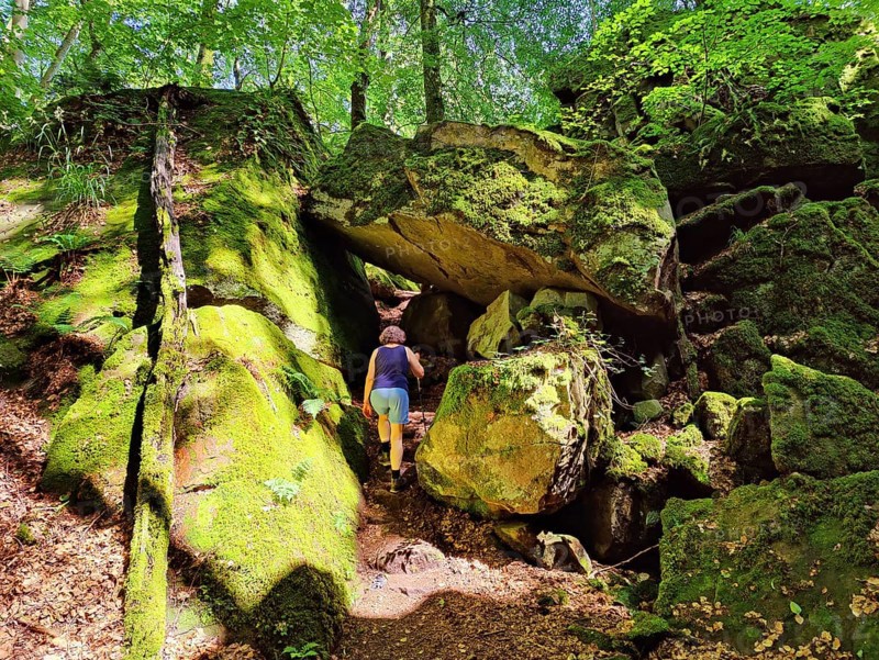 Devil's Eight hiking trail, Devil's Gorge, Ferschweiler Plateau, Southern Eifel nature park Park, Irrel, Eifel, Rhineland-Palatinate, Germany, Europe