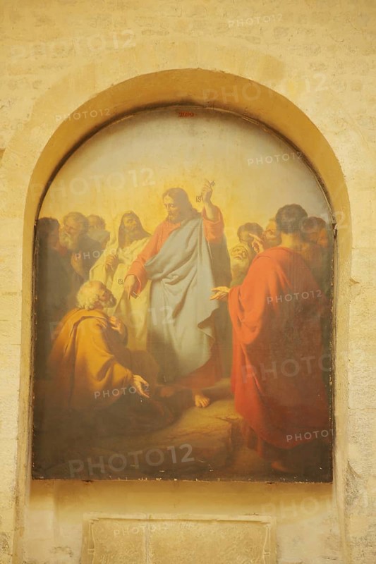 Painting The Unbelieving Thomas by the painter Louis Finson 1613, Apostle, Jesus, interior view, St-Sauveur Cathedral, Aix-en-Provence, Bouches-du-Rhône, Provence, France, Europe