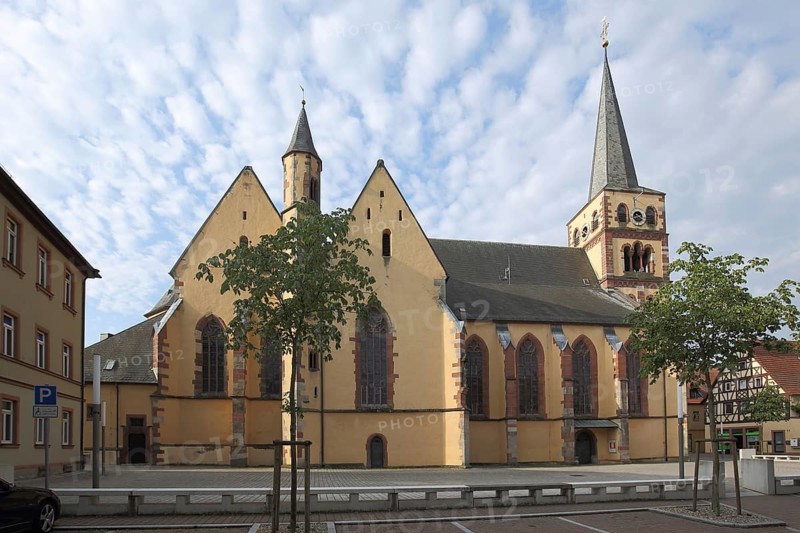 Late Romanesque St Andrew's Church, Karlstadt, Lower Franconia, Franconia, Bavaria, Germany, Europe